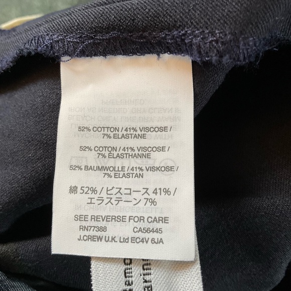 J.Crew Maddie pant in two-way stretch cotton Navy Blue Size 8 NWT Office Work - Picture 8 of 9